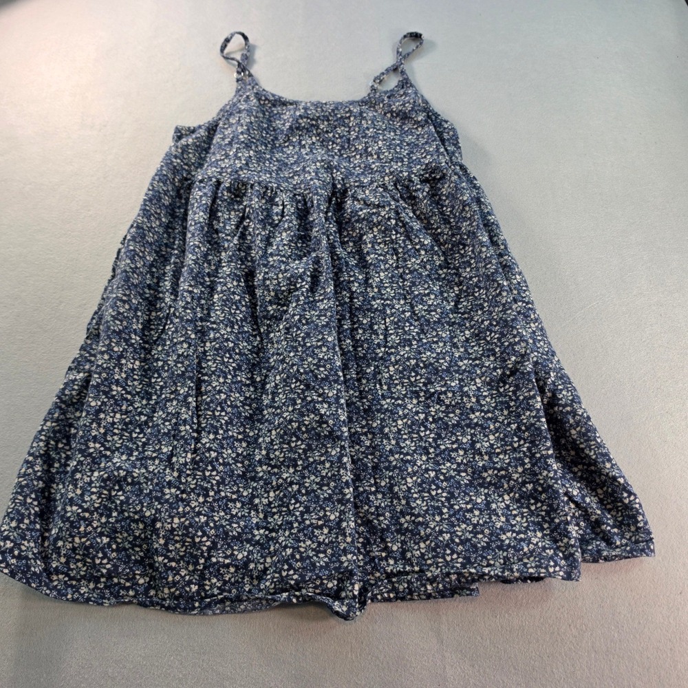 Wild Fable Blue Floral Babydoll Mini Dress XS Ditsy Boho Adjustable Straps